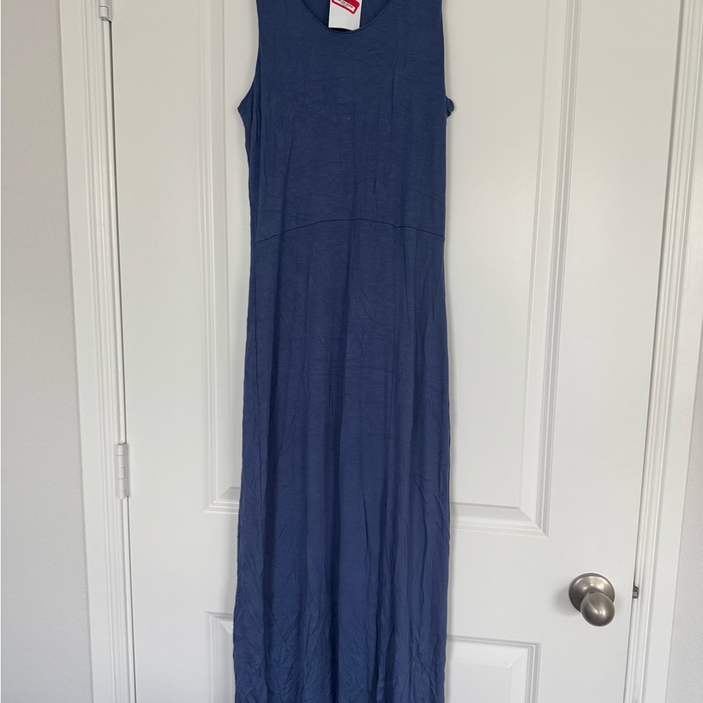 Sleeveless Blue Maxi Dress